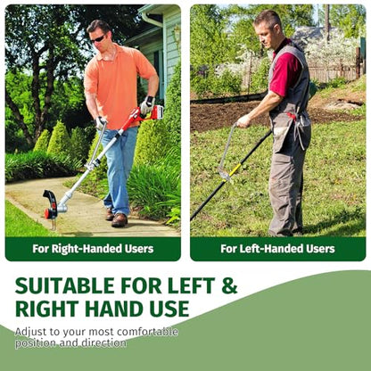 Upgraded Ergonomic Weed Eater Handle, String Trimmer Grip with Adjustable Shoulder Harness & Bracket Clamp, Universal Back Saver Handle Extension Trimmer Handle for Lawn Care, Yard Trimming
