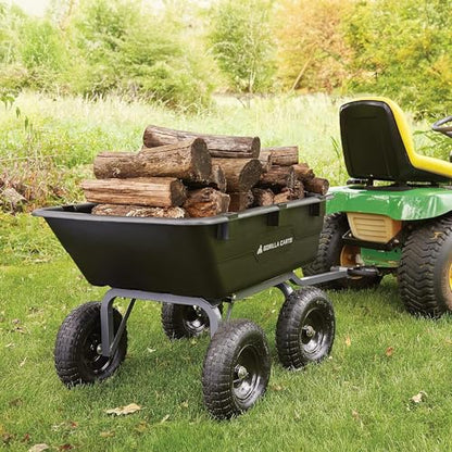 Gorilla Carts Poly Dump Cart, 1200 lb. Capacity, 6 Cu Ft - size: 6-Cubic Feet, style: Pneumatic