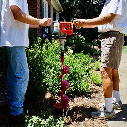THUNDERBAY Partner Up 1 or 2 Man Earth Auger with 52cc, 2 Cycle Engine+ Extension - size: 52cc Powerhead with 8" Auger Bit+12" Ext