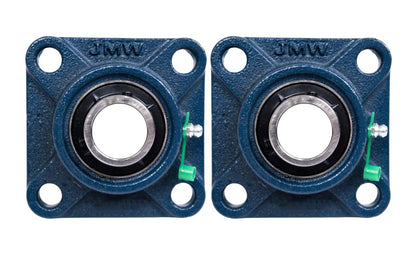 Jeremywell UCF205-16 Pillow Block Bearing (2 Pack), 1 inch Bore, 4-Bolt Flange Mounted, Solid Base, Self-Alignment, Square - size: UCF205-16