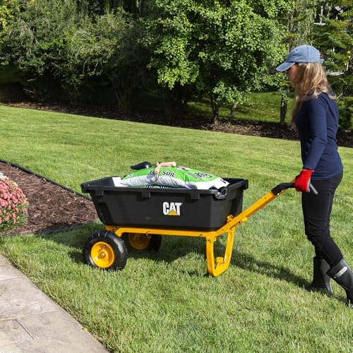 CAT 2 in 1 Rear Dump Cart with 600lbs Load Capacity