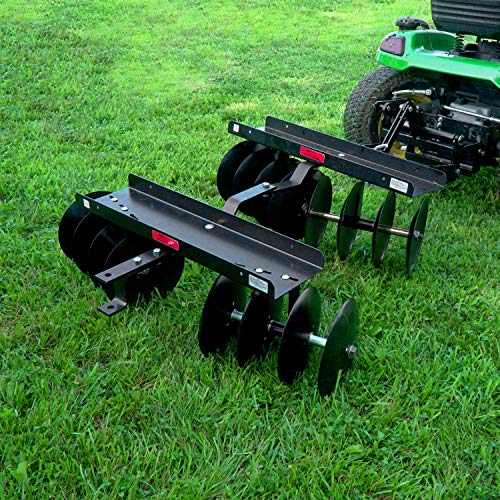 Brinly Sleeve Hitch Adjustable Tow Behind Disc Harrow, 39" by 40"