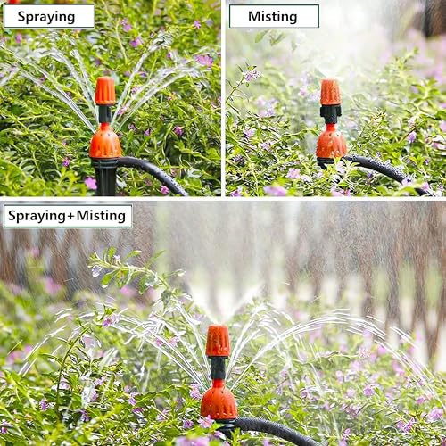 25pcs 1/4" Drip Irrigation Emitters for Garden Drip Irrigation System - size: 25pcs Misting+Spraying Drippers