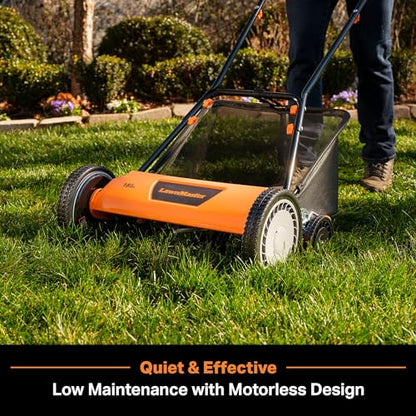 LawnMaster LMRM1801 Push Reel Lawn Mower 18-Inch 5-Blade - size: 18-Inch