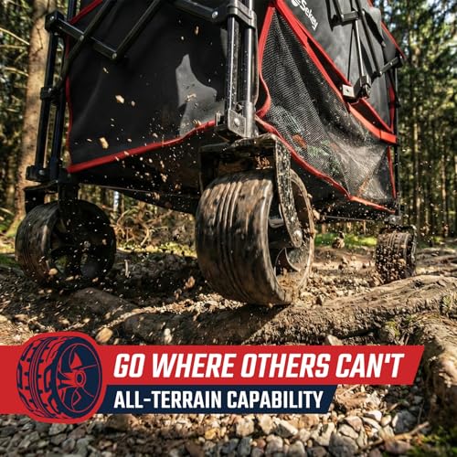 Sekey 400L Double-Decker Wagon, 500 lb Capacity, 50 in Extender - color: Red