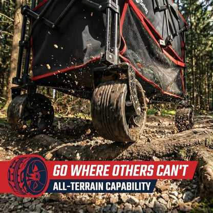 Sekey 400L Double-Decker Wagon, 500 lb Capacity, 50 in Extender - color: Red
