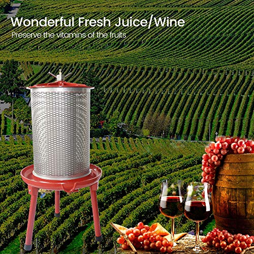 SQUEEZE master Hydraulic Fruit Wine Apple Press -10.7Gallon/40L with Electric Apple Crusher