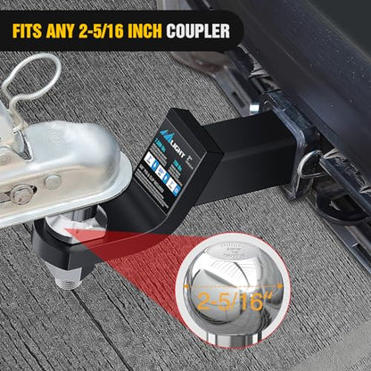 Nilight 2-5/16" Chrome Trailer Hitch Ball | 15000 lbs, 1-1/4" x 2-5/8" Shank Universal fit Trailer Hitch Ball Custom Engineered for Heavy Duty Towing - color: 2-5/16"Ball / 1-1/4"Shank, size: Trailer Hitch Ball Mount&Ball