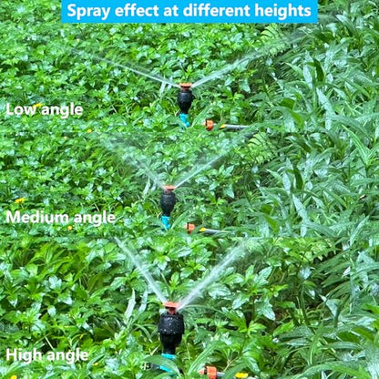 360° Rotating Sprinkler - High Pressure, High/Low Angle for Lawn Garden