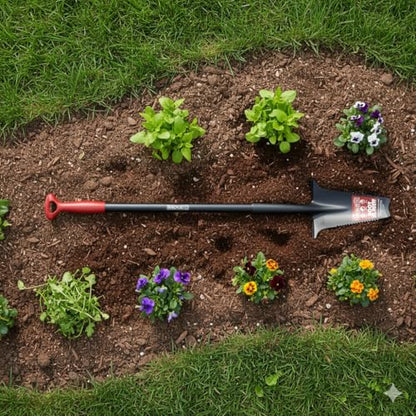 Root Slayer RS223 Nomad Garden Spade, Serrated Edge, Black - color: Black, size: Medium