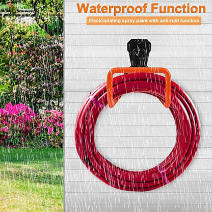 2pcs Hose Organizer Metal Hose Hangers for Outside Heavy Duty Hose Hook - color: 2pcs Orange