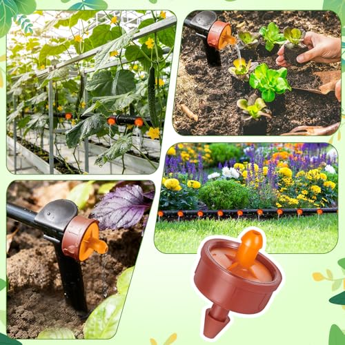 200Pcs 3 GPH Pressure Compensating Drippers,3 GPH Drip Emitters - color: 3 GPH 200PCS