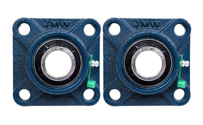 Jeremywell UCF206-20 Pillow Block Bearing (2 Pack), 1-1/4 inch Bore, 4-Bolt Flange Mounted, Solid Base, Self-Alignment, Square - size: UCF206-20