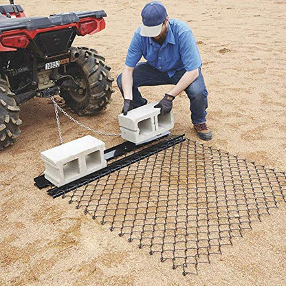 Yard Tuff Steel Drag Harrow/Field Leveler for ATV, UTV & Tractor with Front Tray, 5' x 4'