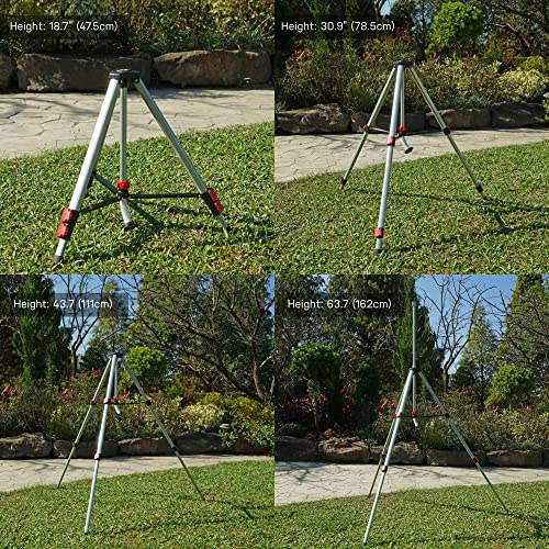 Eden 94152 PRO Heavy Weight Telescoping Tripod (5.37 lbs) Multi-Pattern Turbo Gear Drive Sprinkler, w/Quick Connect Starter Kit, 360 Degree Coverage
