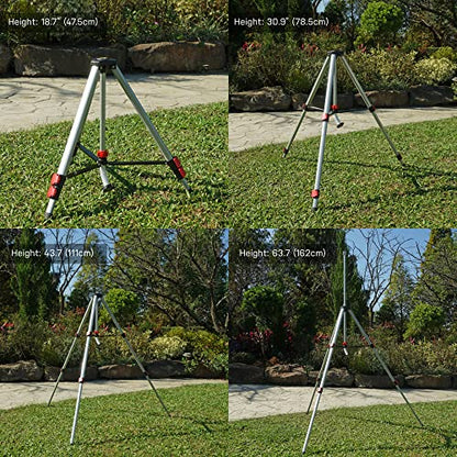 Eden 94152 PRO Heavy Weight Telescoping Tripod (5.37 lbs) Multi-Pattern Turbo Gear Drive Sprinkler, w/Quick Connect Starter Kit, 360 Degree Coverage