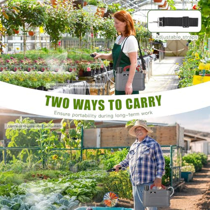 2 Gallon Pump Sprayer Battery Powered, USB Handle & Wand for Lawn & Garden - color: Gray