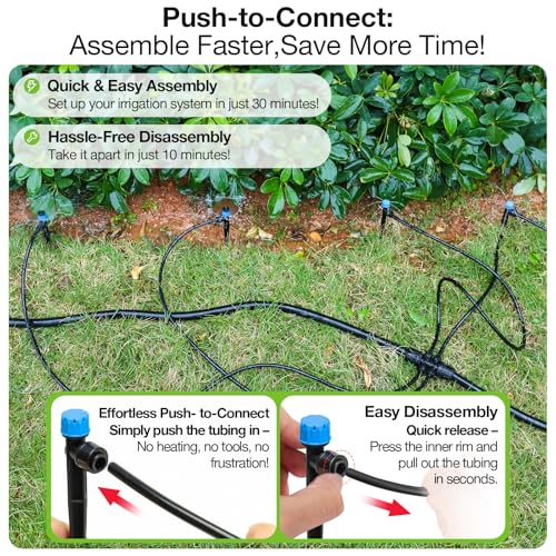 MIXC 20Pcs Drip Irrigation Emitters, Quick Push-to-Fit Connect Drip Stream - size: Drip Emitter Stream (20Pcs)