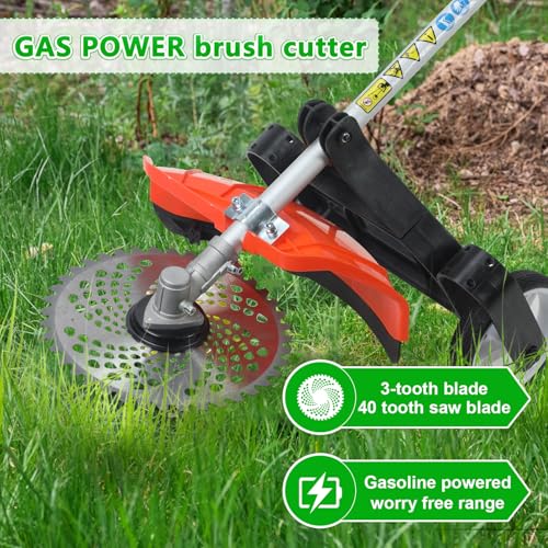 8 in 1 Weed Eater Gas - 52CC 2-Stroke Gas Pole Saw Hedge Trimmer Combo - size: 8-in-1
