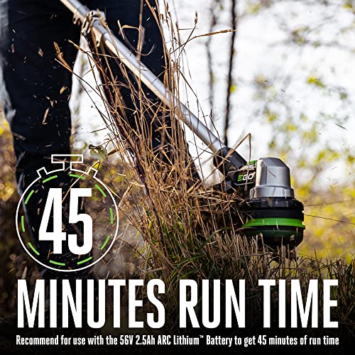 EGO Power+ String Trimmer, Battery Powered, 15" Trimmer for Weeds and Grass with POWERLOAD, Telescopic Aluminum Shaft, Battery and Charger Not Included - ST1510T - style: 15" Powerload/Telescopic (No Battery/Charger)