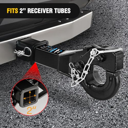 Nilight 10-TON Pintle Hitch for 2-Inch Receiver Hook 20000LBS - color: Pintle Hitch
