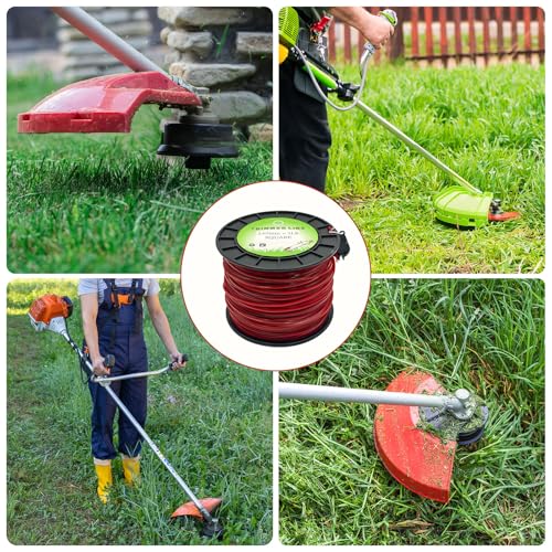 105" Square Commercial Trimmer Line 5LB Red 977FT Spool - size: .105"