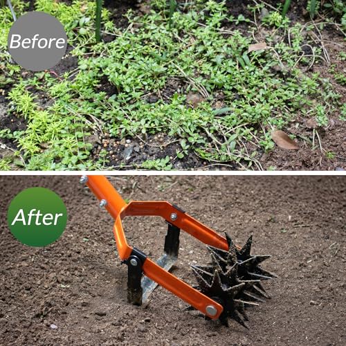 Walensee Rotary Cultivator Garden Tool, Tiller & Weeder & Stirrup Hoe