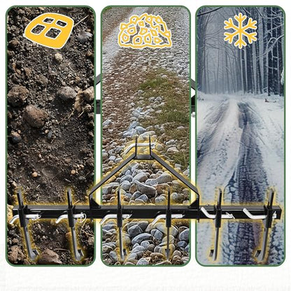 KUAFU 48" Chisel Plow Scarifier W/6 Shanks Compatible with CAT-0 Tractors