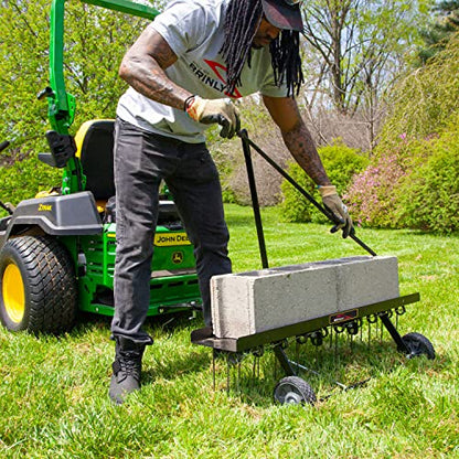 Brinly DT-402BH-A Tow Behind Dethatcher with Transport Mode, 40", Matte Black - color: Matte Black