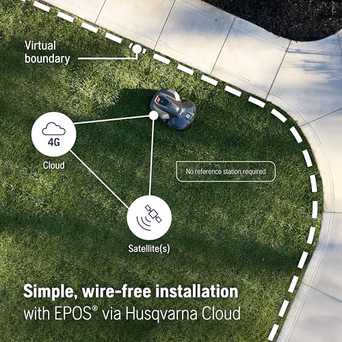 Husqvarna 410iQ ½ Acre Wire-Free, 45% Slope, app Based, Robot Lawn Mower - size: 410iQ