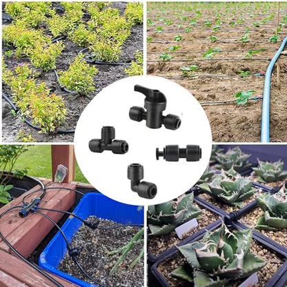 30 Pcs 1/4" Quick Connect Port Plugs, Sealing Caps for Unused Outlets on Quick Connect Drip Irrigation Fittings, Valves, Tees - Leak-Proof Blanks for 1/4 Inch Quick Connect System - style: 1/4" end plugs(30)