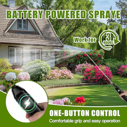 2 Gallon Pump Sprayer Battery Powered, USB Handle & Wand for Lawn & Garden - color: Gray