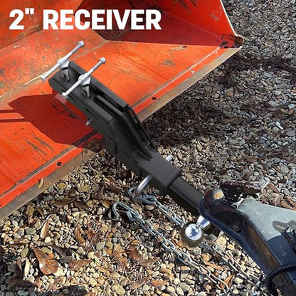 Tractor Clamp on Trailer Hitch, Tractor Bucket Hitch 2" Receiver Adapter