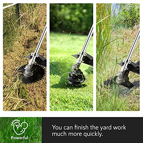 4-in-1 Weed Eater58cc Gas String Trimmer,Brush Cutter Straight Shaft Red - color: red