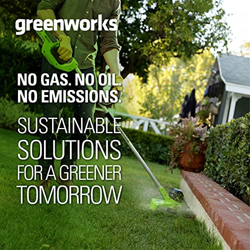 Greenworks 40V 12 in Cordless String Trimmer, 2.0 Ah Battery and Charger - size: 12" (Battery Included), style: String Trimmer