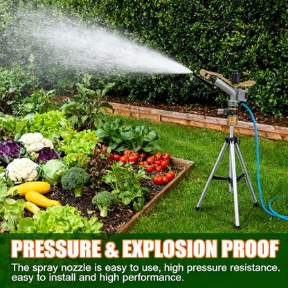 1" Agriculture Farm Irrigation Sprinkler Watering Spray 360° Rotary