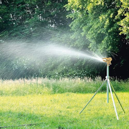 Hourleey 1/2 Inch Zinc Impact Sprinkler, Heavy Duty Lawn Sprinkler Head with Nozzles, Adjustable 0-360 Degree Impulse Watering Sprinklers for Large Coverage Garden Grass Yard Irrigation - size: 1 Pack