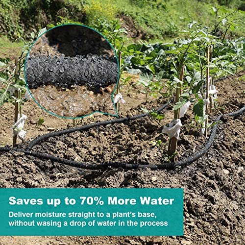 5/8" 50 FT*2 Pack Soaker Hose for Water Drip Irrigation for Lawn - size: 50FT*2