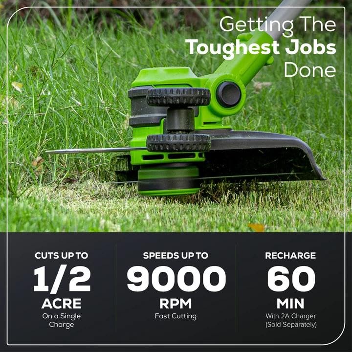 Greenworks 40V 13 in Cordless String Trimmer, Tool Only - size: New 13" Trimmer (Tool Only), style: String Trimmer