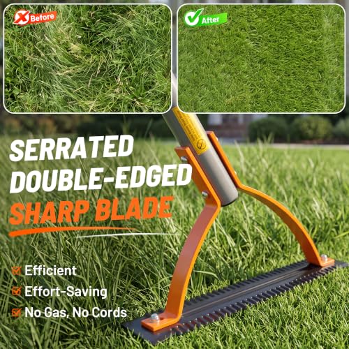 Walensee 48.4in Double-Edged Scythe, Weed Cutter for Cutting Weeds & Grass - size: 48.4"