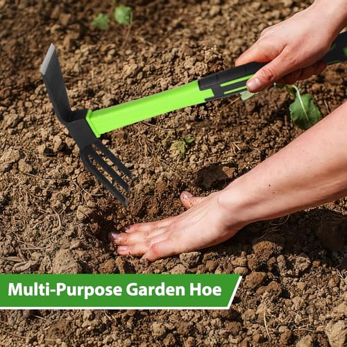 15 inch Garden Hoe Durable and Comfortable Handle Garden Tools for Flower Work - color: Single Green