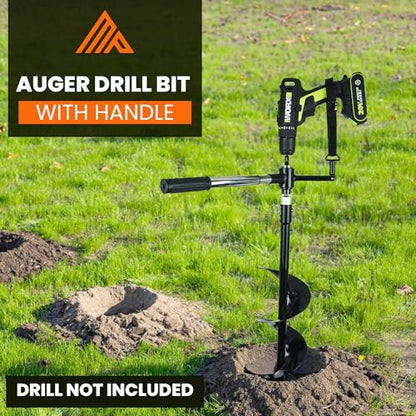Auger Post Hole Digger 10" Wide 32" Deep - Earth Auger - Trench Digger - Hole Digger Tool for Fence Posts - Electric Post Hole Digger Handles - style: 10" X 32"