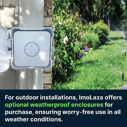 ImoLaza 6 Zone WiFi Smart Sprinkler Controller, ET Master Irrigation Timer - color: White-6 Zone