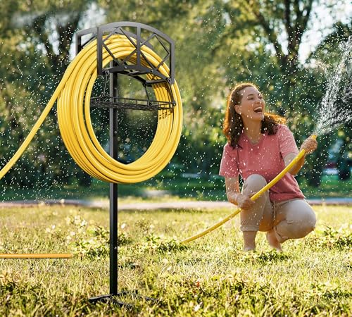 Fire Beauty Garden Hose Holder,Water Hose Holder Rack Organizer for Outdoor,Detachable Water Hose Holder Stake,Hose Reel Stand,Hose Hanger Rack for Lawn - style: Diamond Design
