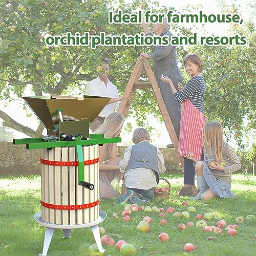 Fruit Wine Press and Crusher and Filter Bag,100% Nature Apple&Grape&Berries Crusher Manual Juice Maker for Kitchen