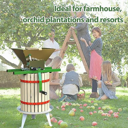 Fruit Wine Press and Crusher and Filter Bag,100% Nature Apple&Grape&Berries Crusher Manual Juice Maker for Kitchen