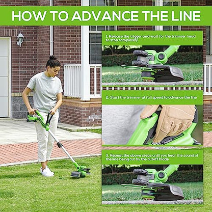 Greenworks 40V 13 in Cordless String Trimmer, Tool Only - size: New 13" Trimmer (Tool Only), style: String Trimmer