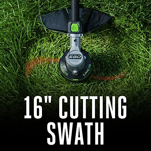 EGO POWER+ String Trimmer, Battery Powered, 16" Trimmer for Weeds and Grass with POWERLOAD, LINE IQ, Telescopic Carbon Fiber Shaft, Battery and Charger Not Included - ST1620T - style: 16" Line IQ/Telescopic (No Battery/Charger)