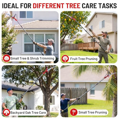 Suchtale Pole Saw for Tree Trimming, 2-in-1 Manual Tree Pruner with Saw - size: 10FT