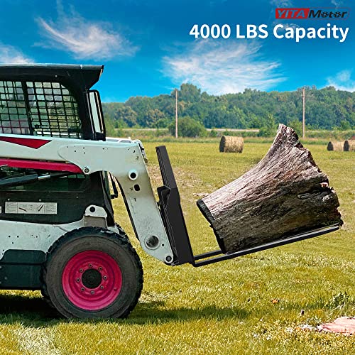YITAMOTOR 4000lbs Pallet Fork Frame, 45" for Skid Steer Loaders Tractors